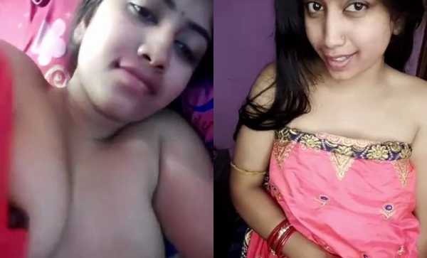 Desi Bhabhi showing her boobs in front of hubby Indian MMS