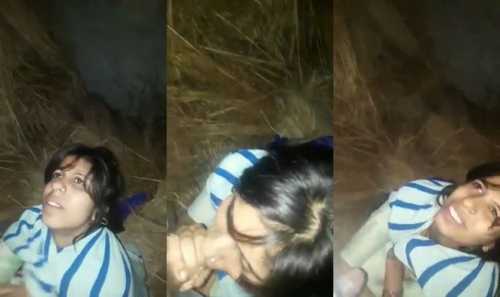 Desi village girl sucking her horny bf’s cock Indian MMS