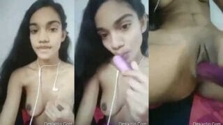 Horny Desi Girl Masturbating using brinjal Indian MMS