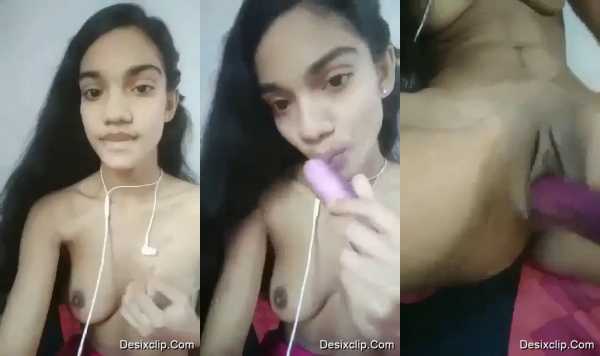 Horny Desi Girl Masturbating using brinjal Indian MMS