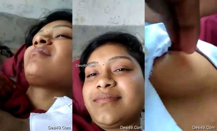Hot Desi Girl Boobs Pressing Indian MMS