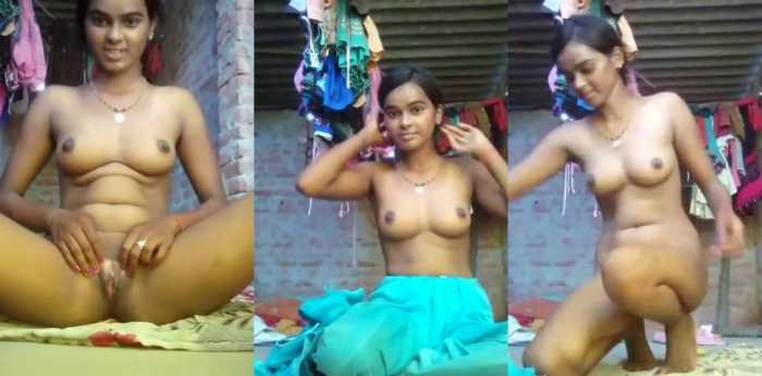 Punjabi Cute Girl Showing her small boobs and pussy Indian MMS