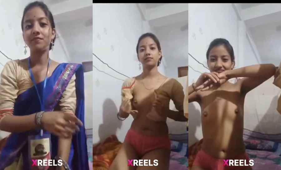 Skinny small boobs girl sexy Nude Indian MMS