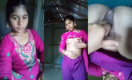 Virgin Bangladeshi girl sowing her boobs and pussy Indian MMS